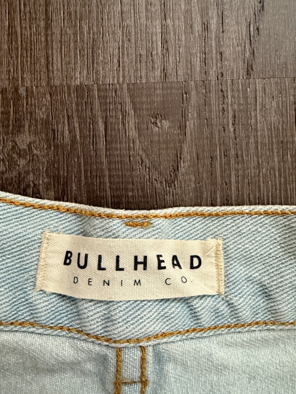 Bullhead Denim Light Blue Denim Frayed Hem Women's Shorts - Picture 3 of 5